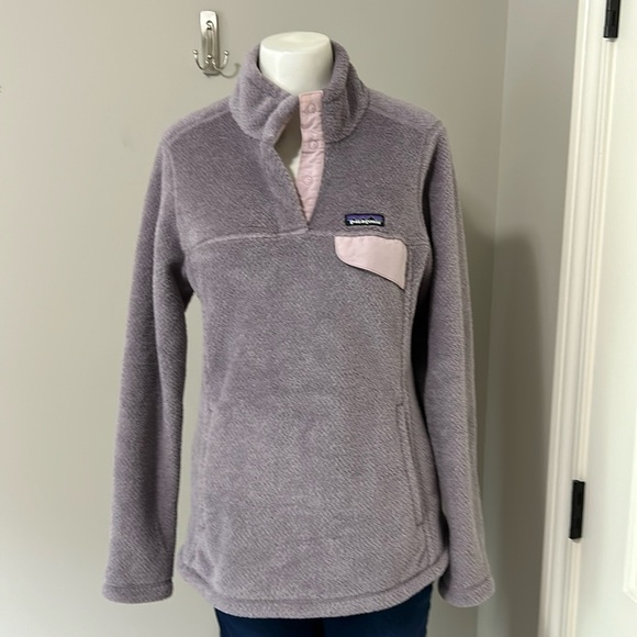 Patagonia Re Tool Snap T Pullover Jacket Womens Purple Polartec Outdoor Sz M - Picture 1 of 12